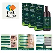 Extra Strength Demodex Eyelid Cleanser Foam - 3.38 fl oz 3 Pack - Gentle Relief