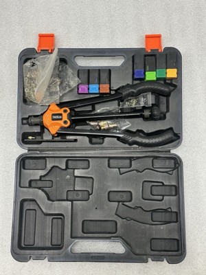 TackLife 10'' SAE & MET Nut Sert Hand Riveting Tool Kit w/Case, Rivet Nut #HHNP2A