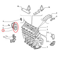 Dichtung Halterung Zylinderkopf Fiat - Alfa - Lancia Original 7702773