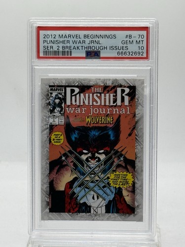 2012 UD Marvel Beginnings #B-70 PUNISHER WAR JOURNAL Breakthrough (PSA 10)