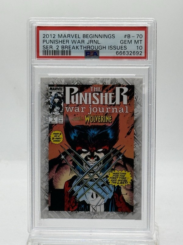 2012 UD Marvel Beginnings #B-70 PUNISHER WAR JOURNAL Breakthrough (PSA 10)
