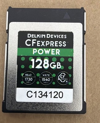 delkin  Digital 128GB CFexpress  Type B Gold Memory  Card