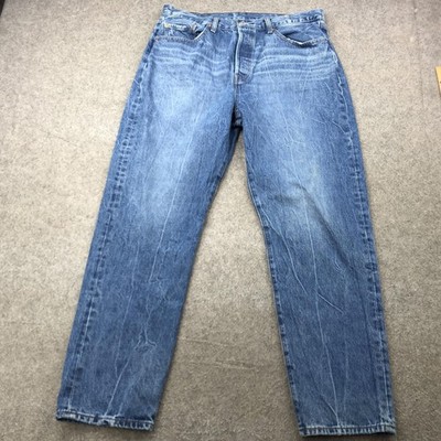 Levis 501 Jeans Mens 33x29 Blue Denim Straight Leg Button Fly 501 81' Premium