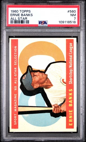 1960 TOPPS AS #560 ERNIE BANKS PSA 7
