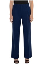 Liverpool Women's Hi-Rise Pleated Pants Luxe Stretch Suiting Galaxy