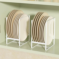 2 StüCk Tellerhalter Organizer Schrank Multifunktional TellerstäNder KüChenschra