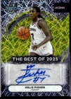 Kelis Fisher 2026 Bowman's Best Auto Autograph Yellow 6/75 UConn Huskies
