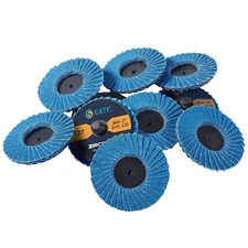 10PCS2in R-Type Roll Lock Flap Sanding Grinding Discs Wheels 120Grit Die Grinder