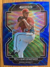 2022 Prizm Draft Picks Baseball Blue Wave #PDP106 William Kempner