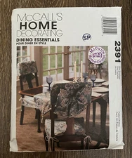 McCalls 2391 Tablecloth Chair Covers Dining Home Decor Sewing Pattern
