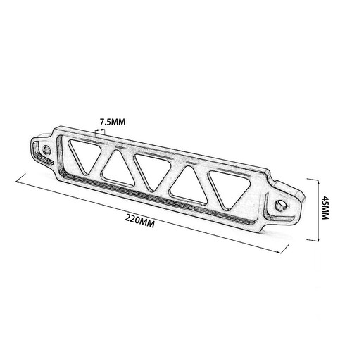 220mm Aluminum Car Battery Tie Down Brace Mount Bracket Bar for Honda Civic EG - Picture 2 of 4