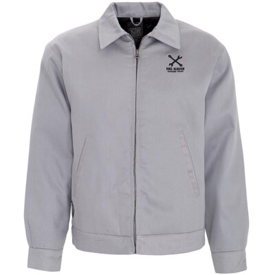 King Kerosin Rockabilly Vintage Gabardine Jacke - Speed Freak Grau Gesteppt