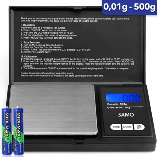 0.01g 500g Digitale Präzisionswaage Feinwaage Taschenwaage Goldwaage Briefwaage - Bild 1 von 13