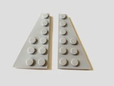 LEGO Parts: 3x6 Right & Left Wings / Wedges, 54383 & 54384, Light Bluish Gray