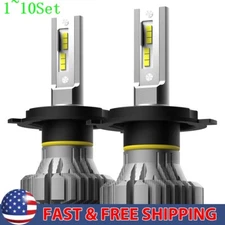 H4 LED Headlight White Hi-Lo Bulb Beam 30000LM CANBUS Error Free Fanless 1-10Set