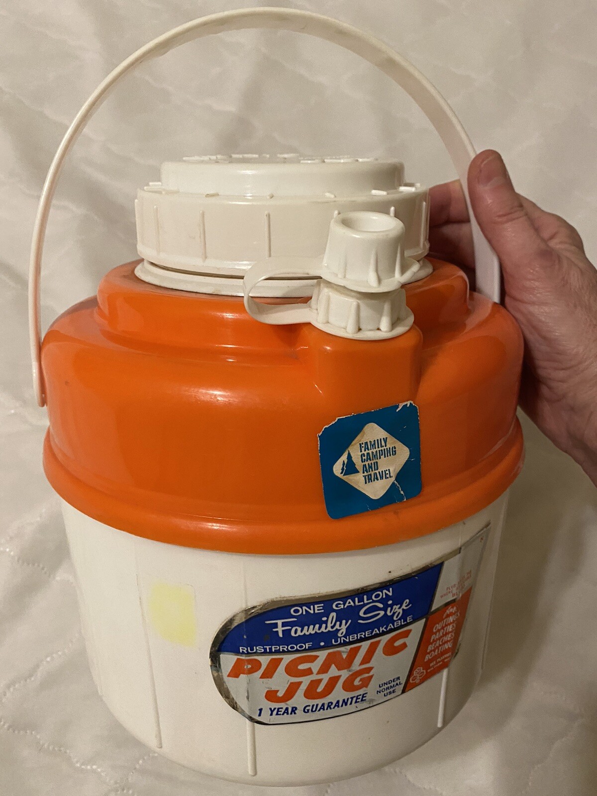 Vintage Thermos Picnic Jug Orange Plastic 1 Gallon Made USA eBay