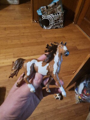 Retired Schleich Stallion AM LIMES 69 D-73527 Brown White Pinto Paint Horse 