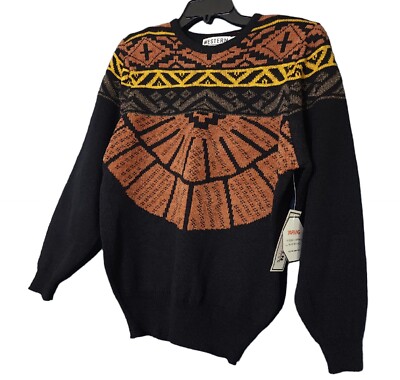 VTG Western Connect Chenille Wool Blend Sweater SMALL Removable Shouler Pads NEW