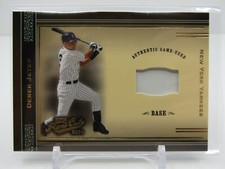 DEREK JETER 2004 PLAYOFF PRIME CUTS GAME-USED BASE RELIC #6/25- YANKEES!!