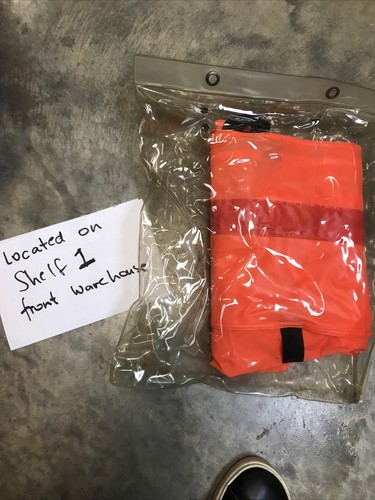 Orange Safety Vest WORKS WITH 2 AA BATTERIES LIGHTS ON OFF SWITCH NWOB - Picture 12 of 12