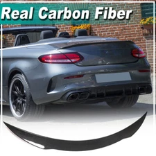 REAL CARBON for Benz A205 C200 C300 C43 C63 Convertible Rear Trunk Spoiler Wing