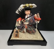 Muñeca Guerrero Samurai Japonesa de Soporte con Espada Katana Flechas Kimono 11" De Colección