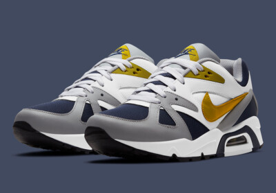 Nike Air Structure Triax 91 White Navy Citron Size 7.5. DB1549-400