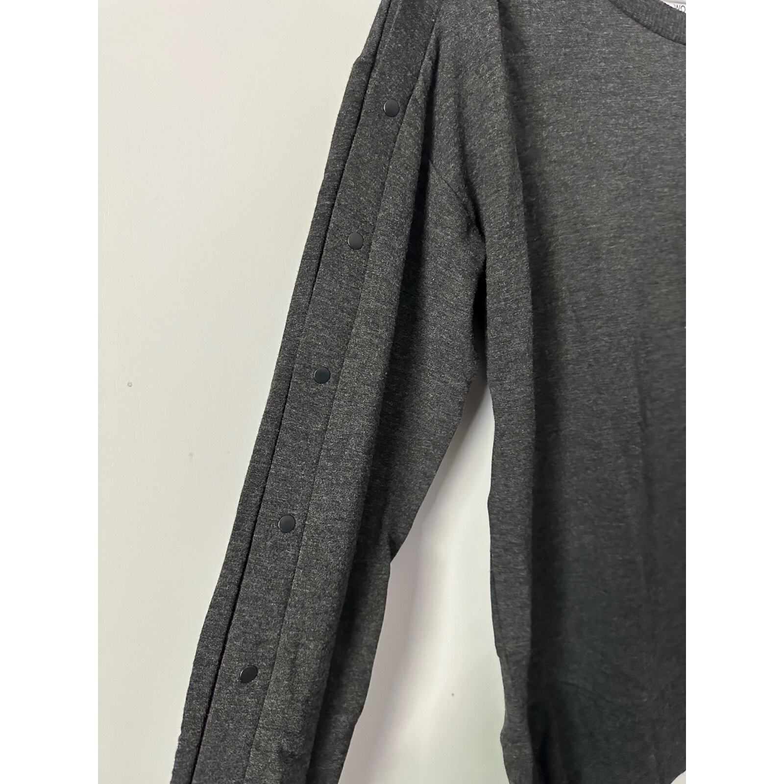 Workshop Republic Gray Button Sleeve Sweater size… - image 8