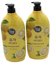AEKYUNG SHOWER CITRON BODY WASH 40.57 FL OZ. PACK OF 2 LARGE SIZE, MADE IN KOREA