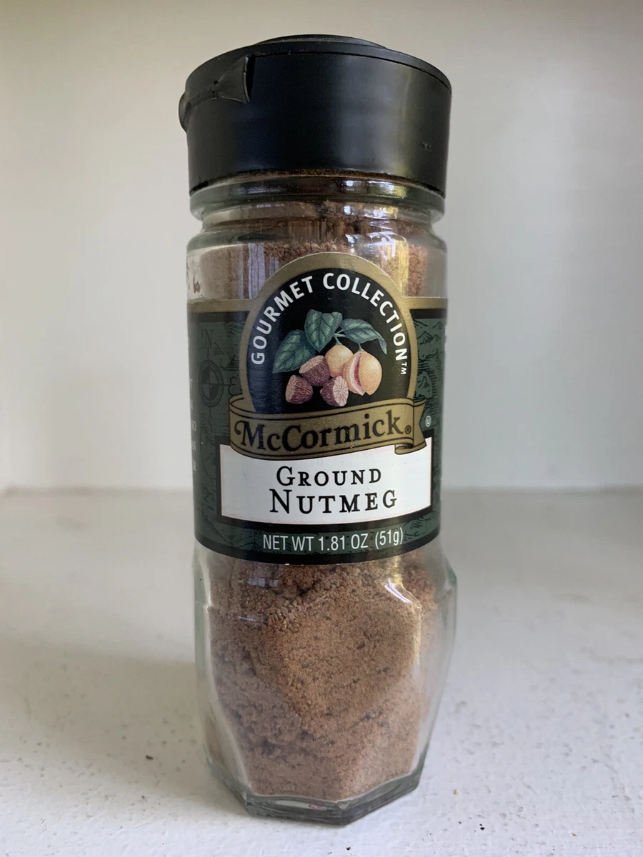 GROUND NUTMEG Vintage McCormick Spice Jar Spice Bottle Black Lid | eBay