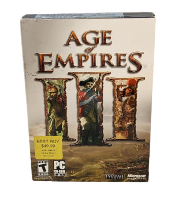 Age of Empires III PC 2005 Teen 3 CD-ROM COMPLETE Manual, Quick Reference, Key