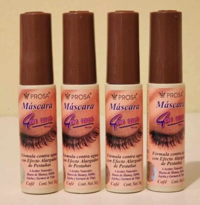 4PK PROSA CAFE PROTEIN GEL 4 IN 1 MASCARA BROWN 0.49 OZ SET 91