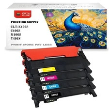 4PK Color Toner For Samsung CLT-K406S 406S CLP-360 365 Xpress C410 C460 CLX3305