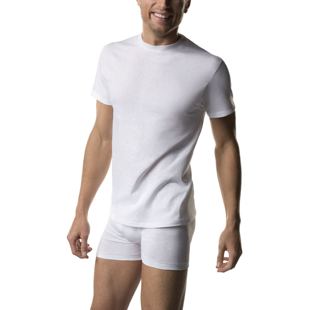 Hanes Big Men's 3 Pack Crew T-Shirts White Size 3XL NEW Hanes Big Men's 3 Pack Crew T-Shirts White Size 3XL NEW