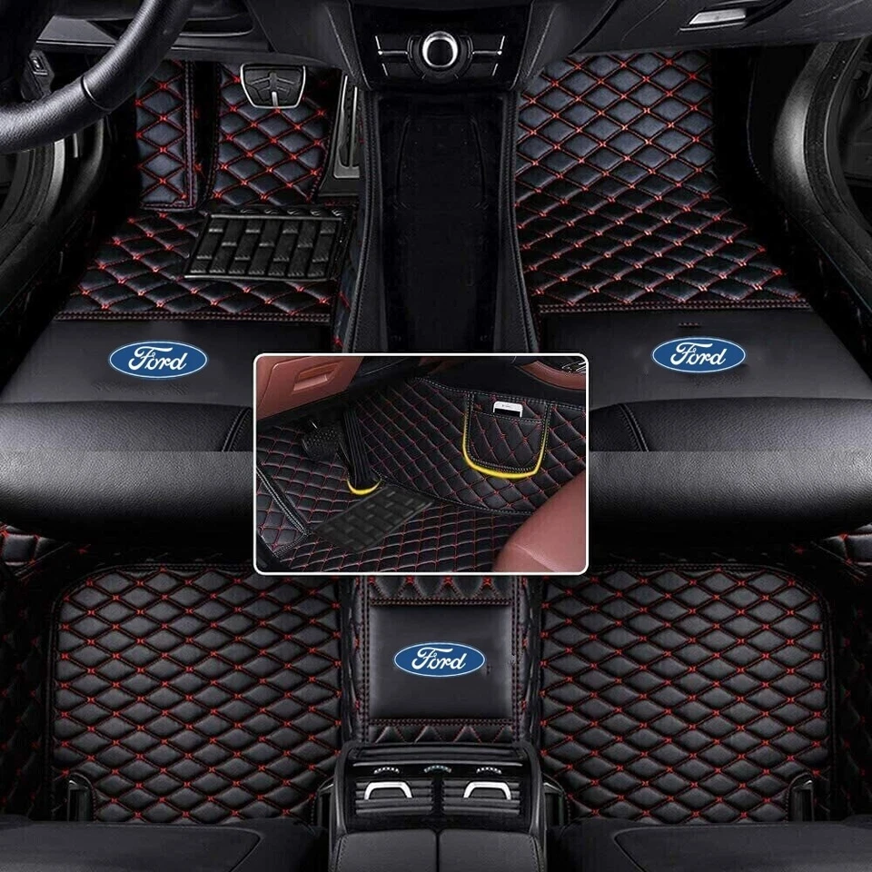 Alfombrillas de coche impermeables personalizadas para Ford todos los modelos revestimientos de automóviles alfombras de lujo Foto 4 de 4