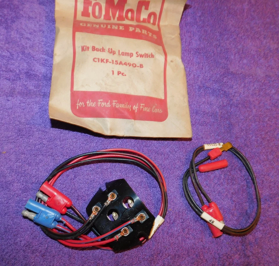 1960 1961 1962 Mercury Comet Custom S-22 Nuevo de Lote Antiguo Interruptor de Lámpara de Respaldo A/T Foto 3 de 3