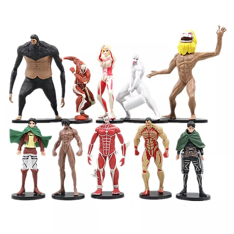 Attack On Titan Shingeki No Kyojin Model Statue Action Figure Figurine Toy  Set