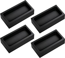 4 Pcs 1Kg High-Purity Graphite Ingot Molds for Casting Gold Silver Aluminum Copp