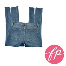 Free People Straight Leg High Rise Jeans Front Slit Womens 27 Denim