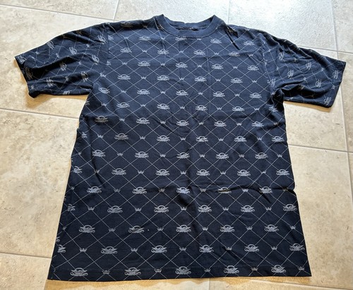 Avirex Shirt Mens XL Black Eagle Wings Graphic Crown Y2K Grunge 90s