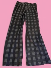Fashion Nova Victoria Higher Waisted Dress Pant Grey/Black Size 2X Wide Leg