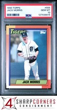 1990 TOPPS #555 JACK MORRIS TIGERS HOF PSA 10