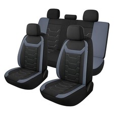 Breathable Car Seat Covers Full Seats,3D Air Mesh Cloth Full Set Black/Gray