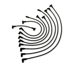 Taylor Spark Plug Wire Set 51002; Street Thunder 8mm Black 90 deg HEI for SBC