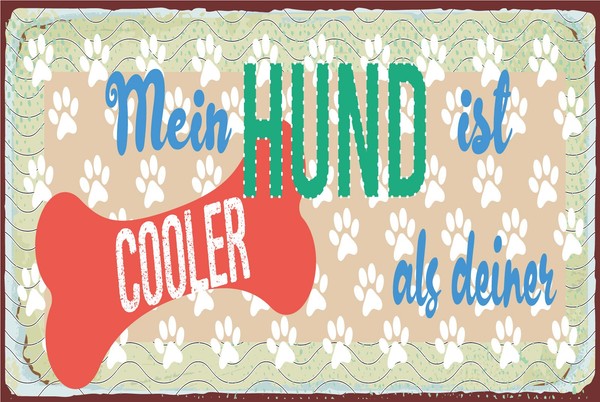Holzschild 20X30 Cm Mein Hund Ist Cooler Als Deiner Deko Geschenk Schild-image
