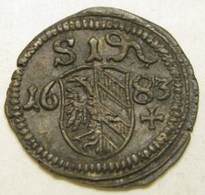 NURNBERG (German City) 1 Pfennig 1683 - Billon - VF/XF - 1917 *