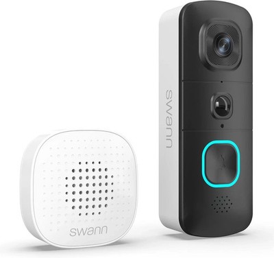 2K EVO Wireless Video Türklingel Überwachungskamera Swann Shield Sprachassistent