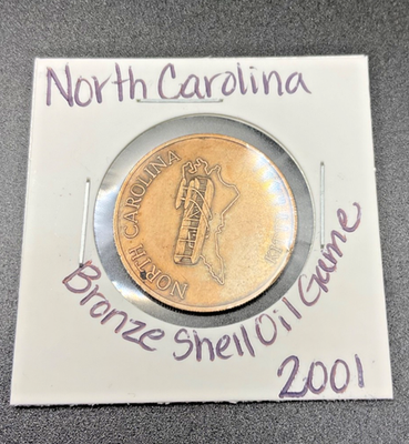 #ad NORTH CAROLINA Bronze Shell Oil Game Token States of the Union Single Coin $5.99