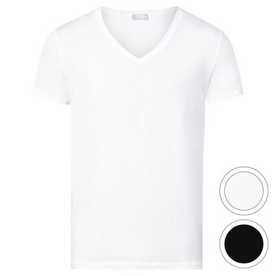 HANRO - Cotton Superior - Herren - Unterhemd / Shirt Kurzarm - Unterwäsche - V-A