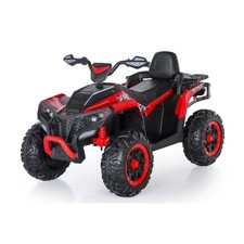 24V 4WD Electric ATV Ride On Toy for Big Kids w/ 2-Seater, 6Mph - Red